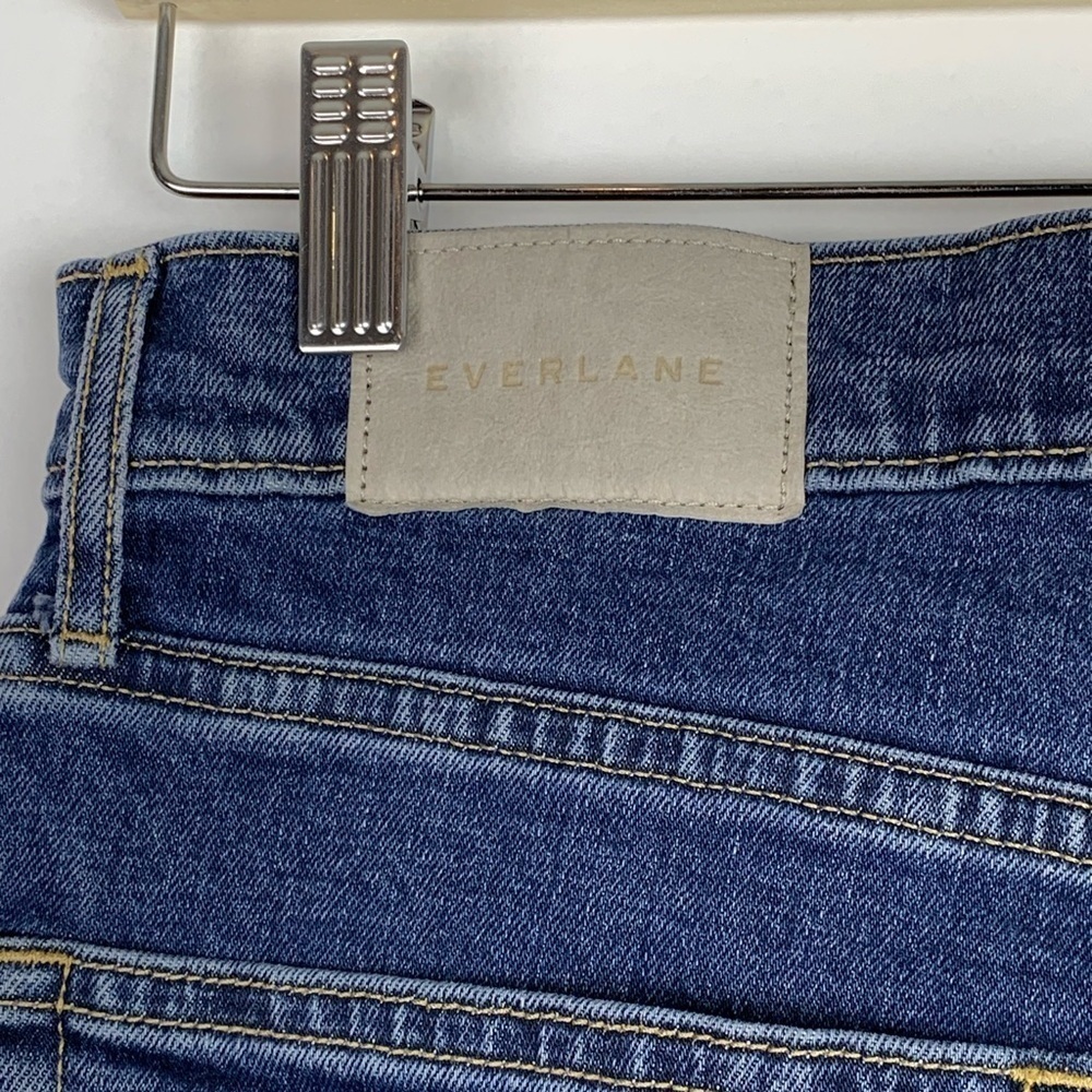 NWT Everlane Jeans Cheeky Split Hem High Rise Size 29 Regular 32” Length Blue - Picture 6 of 14
